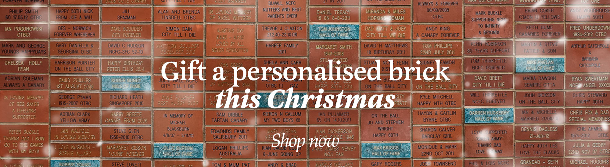 Gift a personalised brick this Christmas | Shop Now