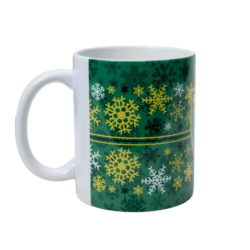 Green Crest Fairisle Xmas Mug
