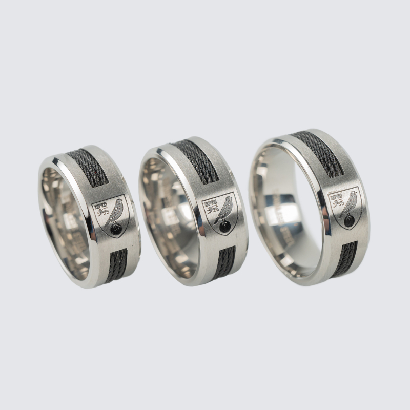 Black Inlay Crest Ring