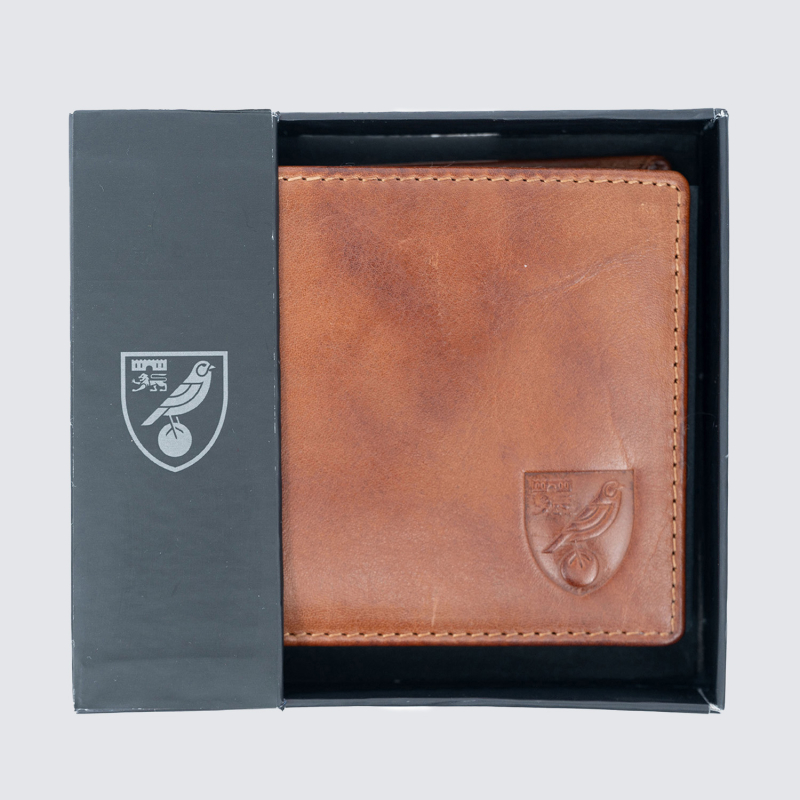 Tan Crest Leather Wallet
