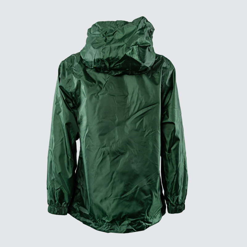 Junior Dark Green Packaway Rain Coat