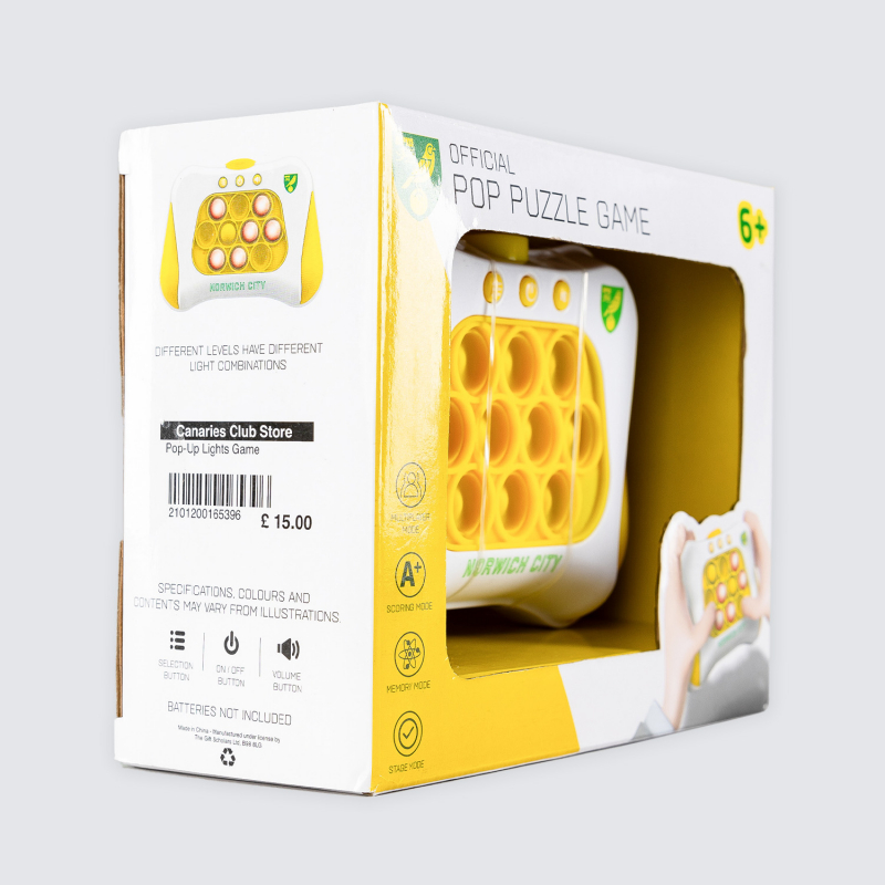 Norwich City Pop-Up Lights Puzzle Game