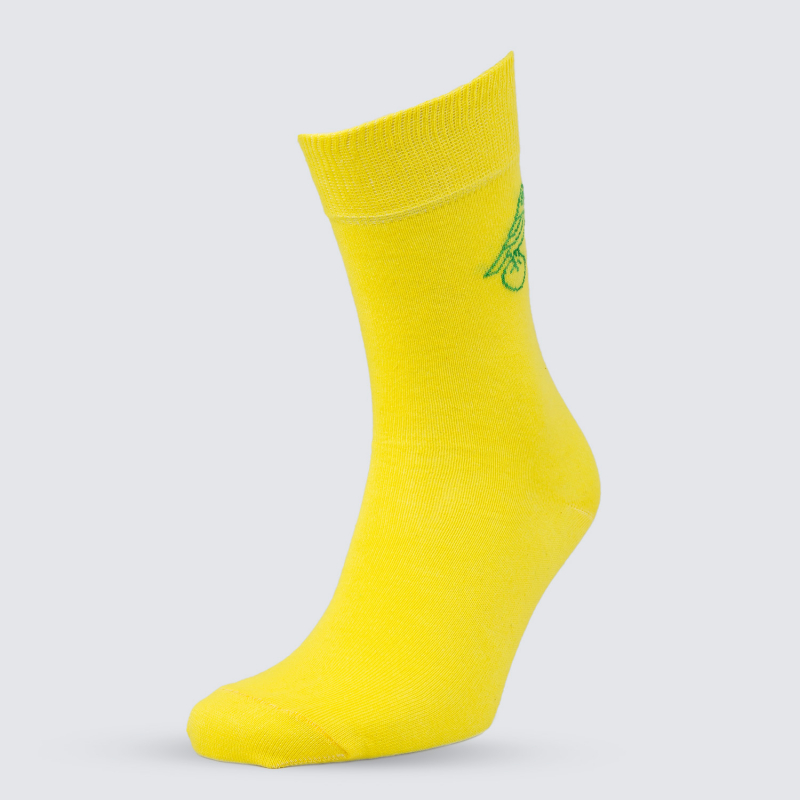 Yellow Outline Canary on ball Socks