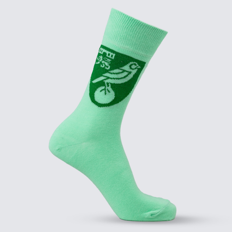 Women's Pastel Green Crest Socks