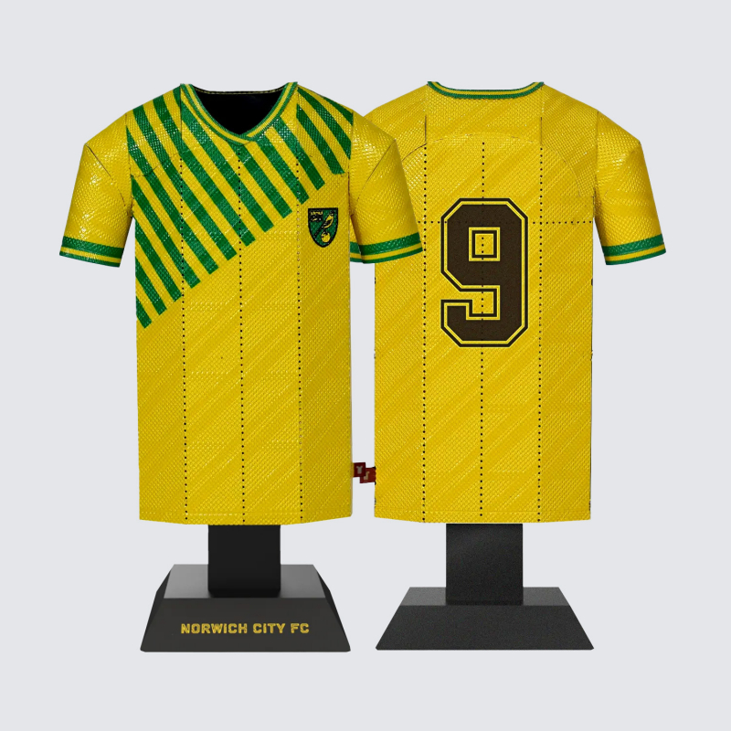 Norwich City 89-92 Retro Metal Home Shirt