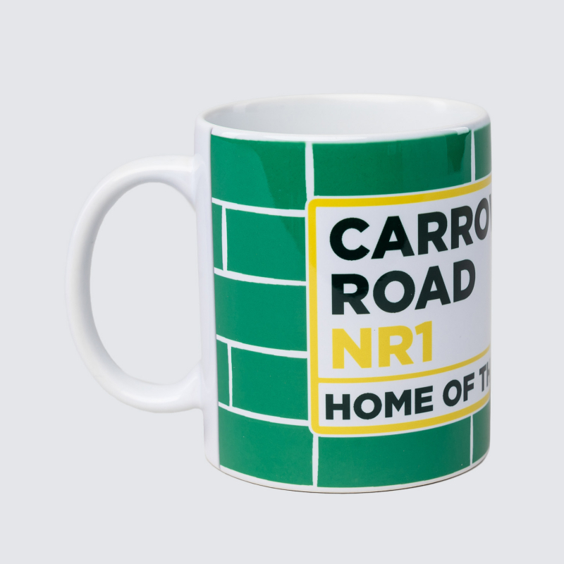 Carrow Road Street Sign Mug