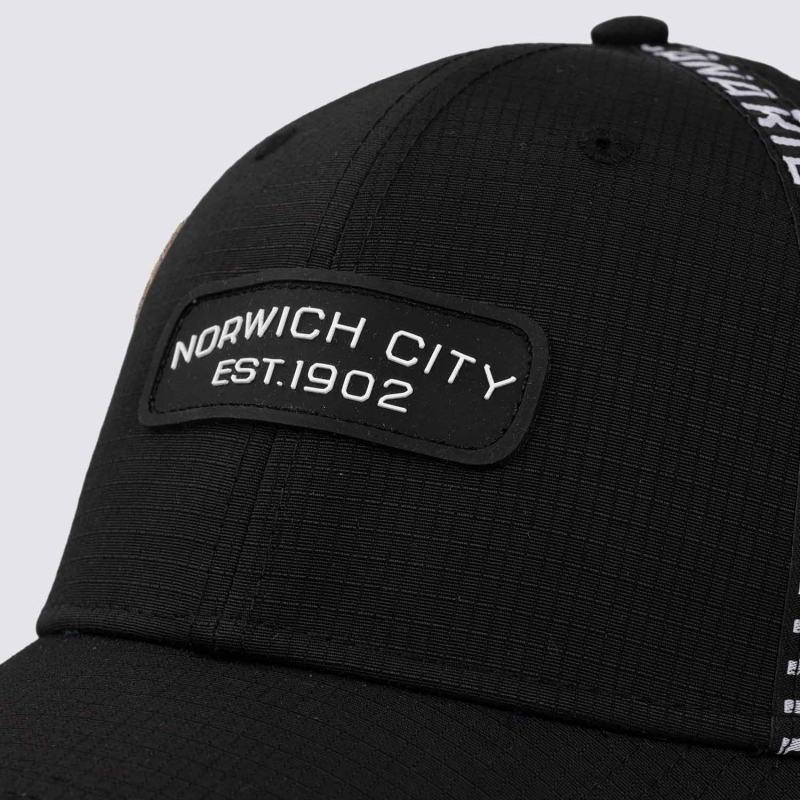 Norwich City Black Tape Cap