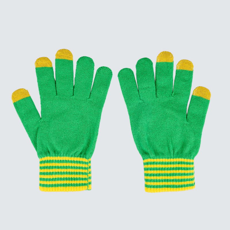 Norwich City Junior Green Crest Touch Gloves