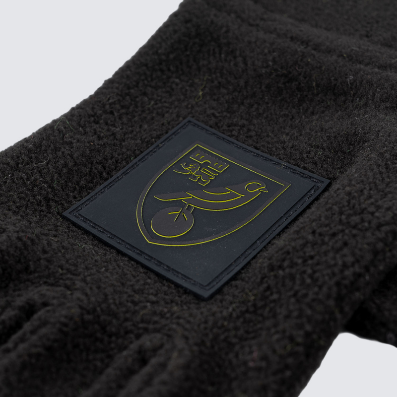 Norwich City Black Fleece Gloves Juniors