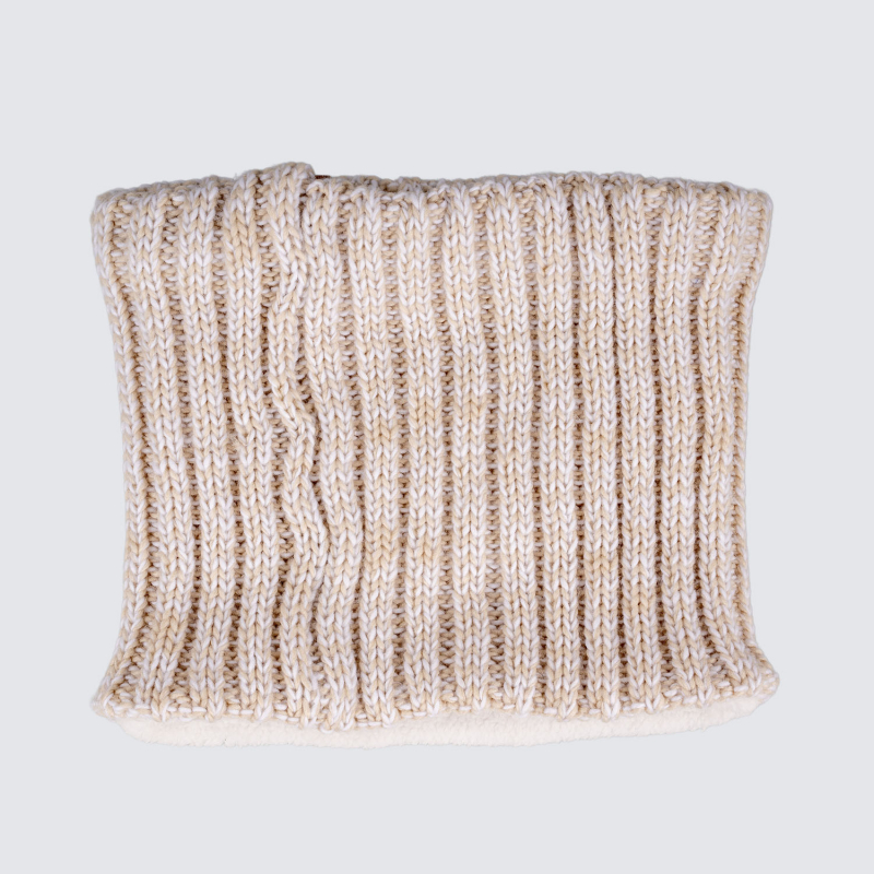 Norwich City Womens Stone Ribbed Knit Snood