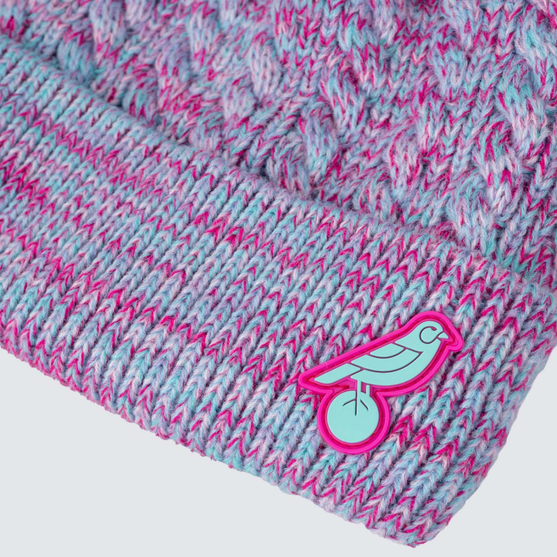 Norwich City Womens Pink Cable Knit Bobble