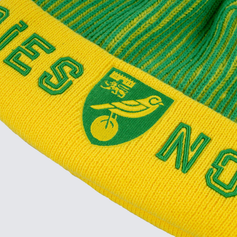 Norwich City Yellow Contrast Bobble Hat