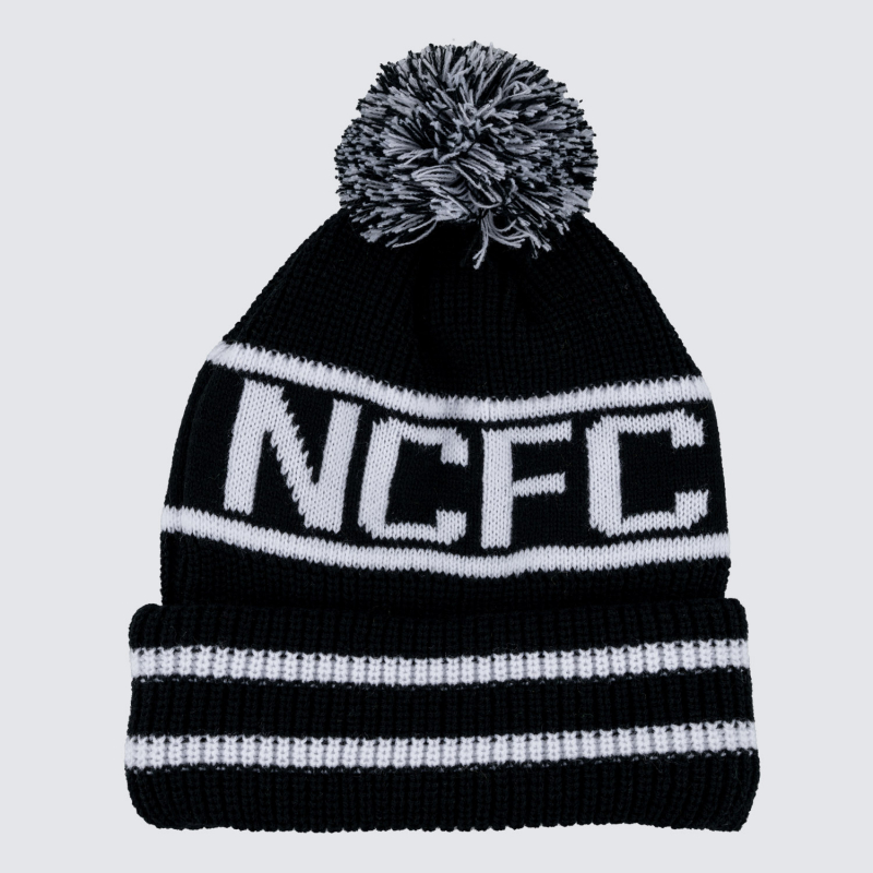 Norwich City Blk/Wht NCFC Bobble Hat 