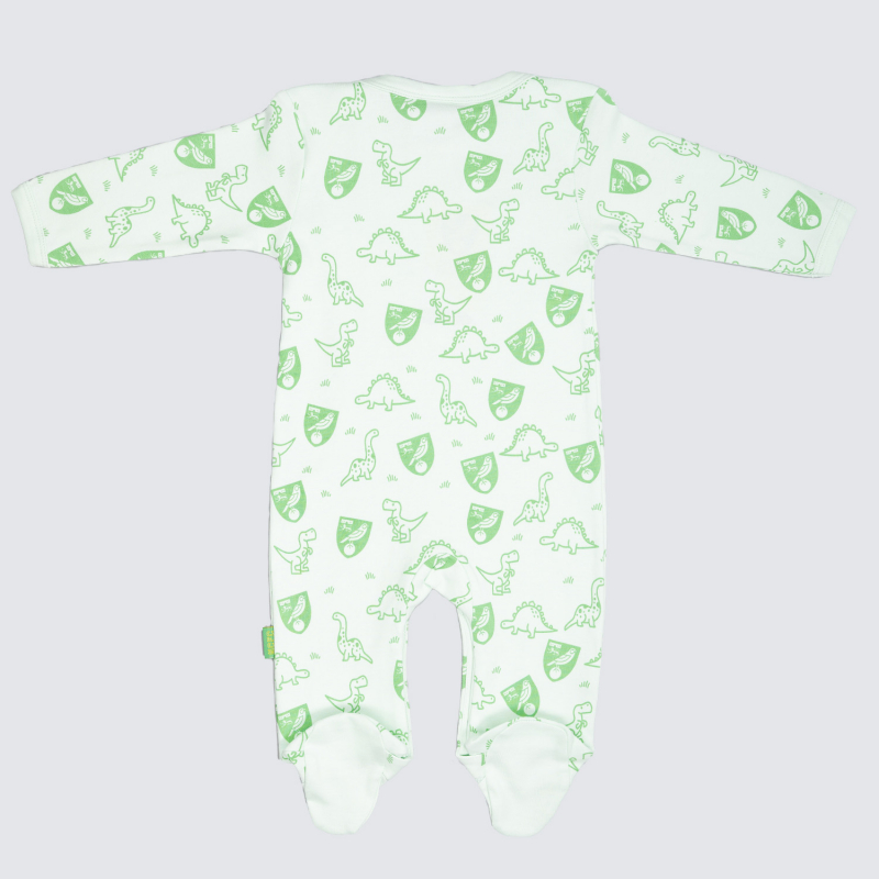 Norwich City Dinosaur Sleepsuit Mint