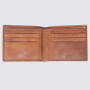 Tan Crest Leather Wallet