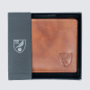Tan Crest Leather Wallet