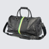 Black Real Leather Crest Holdall