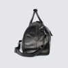 Black Real Leather Crest Holdall