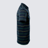 Adults Navy Stripe Crest Polo