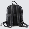 Real Black Leather Crest Backpack
