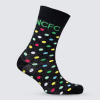 Black Multicolour NCFC Dot Socks