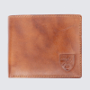 Tan Crest Leather Wallet