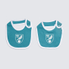 2 Pack Teal Crest Bibs