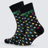 Black Multicolour NCFC Dot Socks