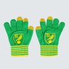 Norwich City Kids Green Crest Touch Gloves