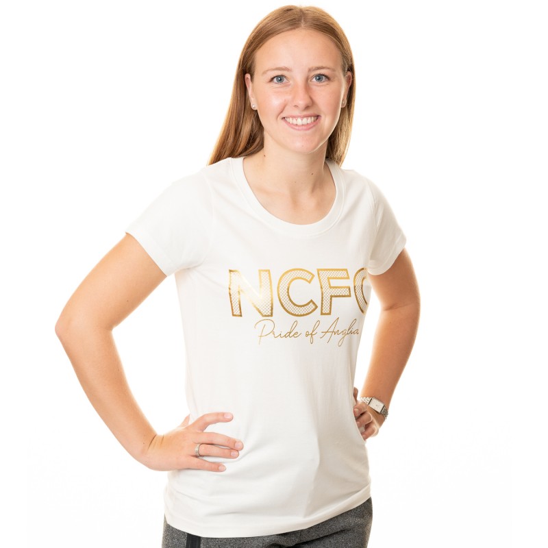 Ladies White Gold Foil T-Shirt Ladies White Gold Foil T-Shirt