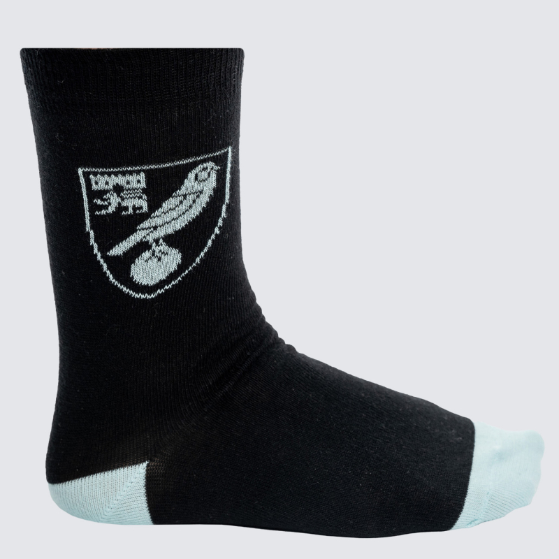 Women's Black Tonal Mint Crest Socks 