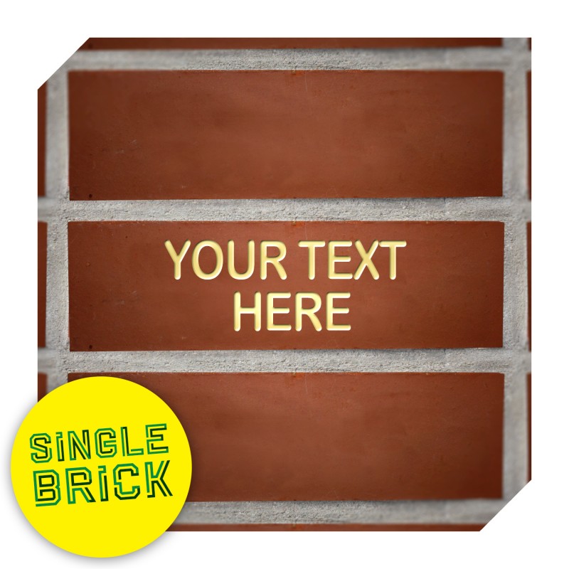 South Stand Single Brick - Gold Text