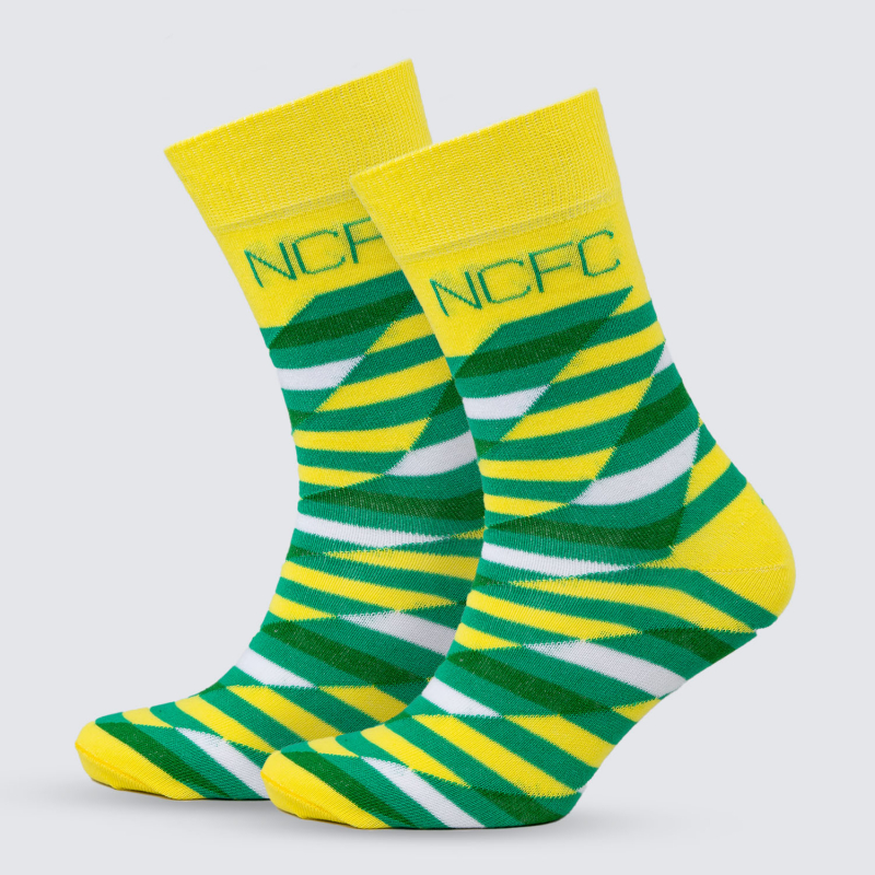Yellow Check NCFC Socks  Yellow Check NCFC Socks