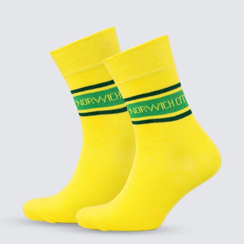 Yellow Norwich City Socks  Yellow Norwich City Socks