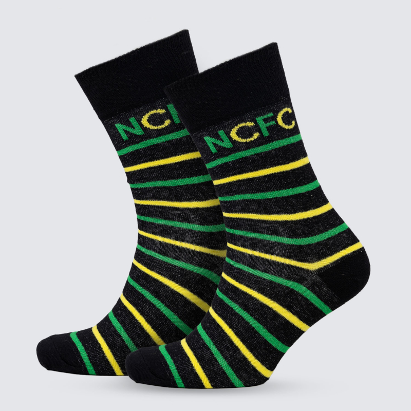 Green Yellow NCFC Stripe Socks 