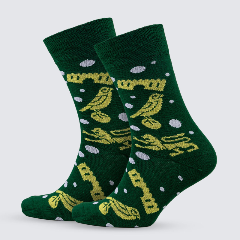 Christmas Snowflake Crest Socks 