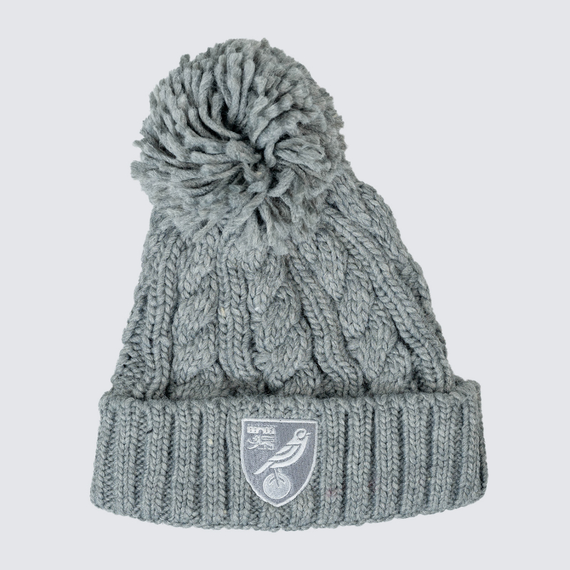 Grey Cable Knit Bobble 