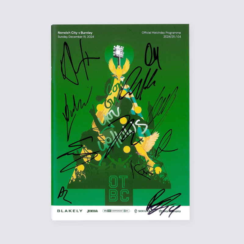 Programme v Burnley 24-25 - SQUAD SIGNED