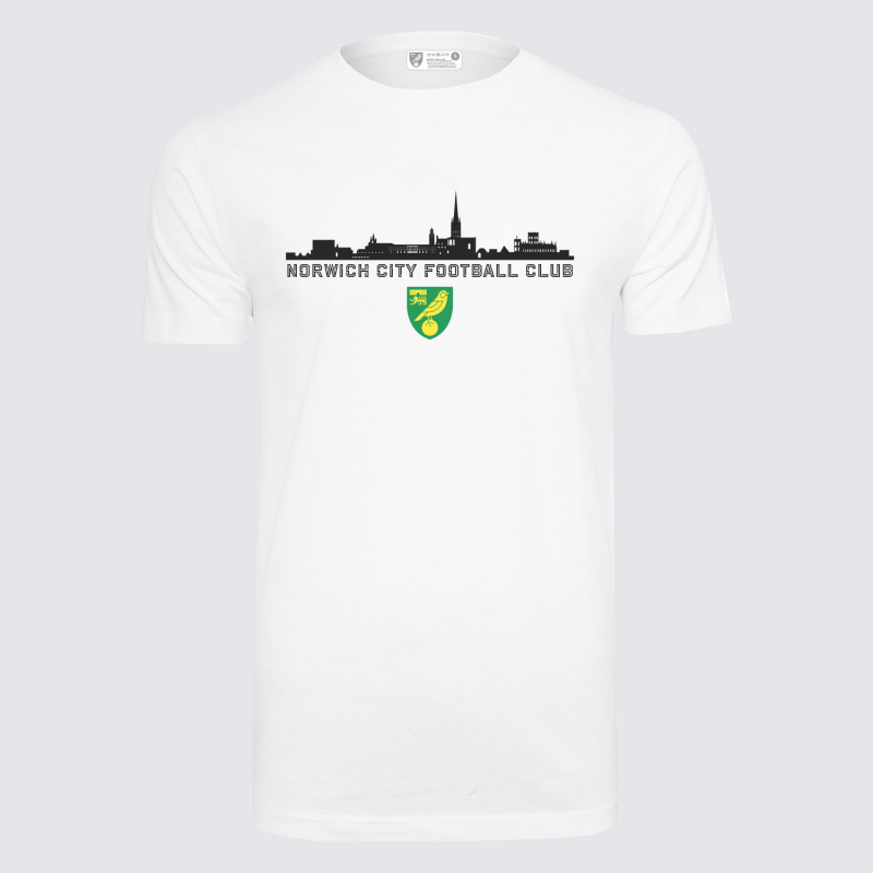 Norwich City White Skyline T-Shirt Norwich City White Skyline T-Shirt