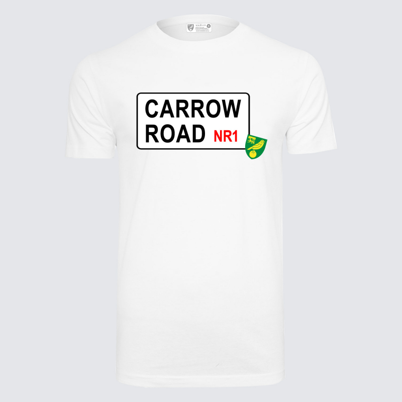 Norwich City White Street Sign T-Shirt