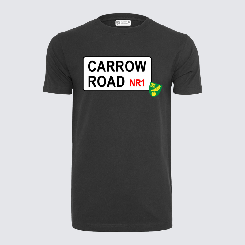 Norwich City Black Street Sign T-Shirt