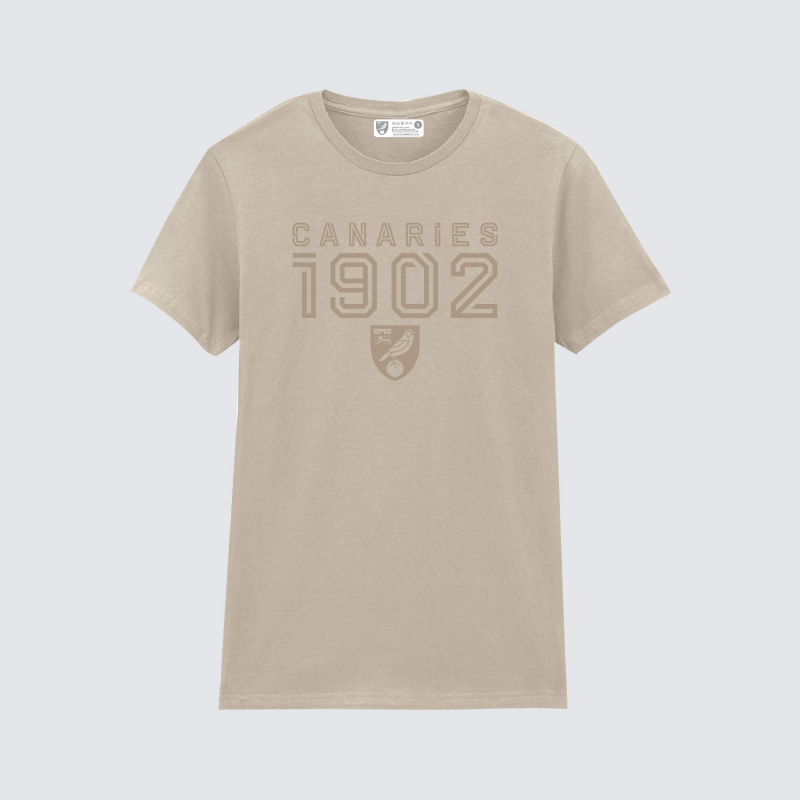 Norwich City Womens Sand 1902 T-Shirt Norwich City Womens Sand 1902 T-Shirt