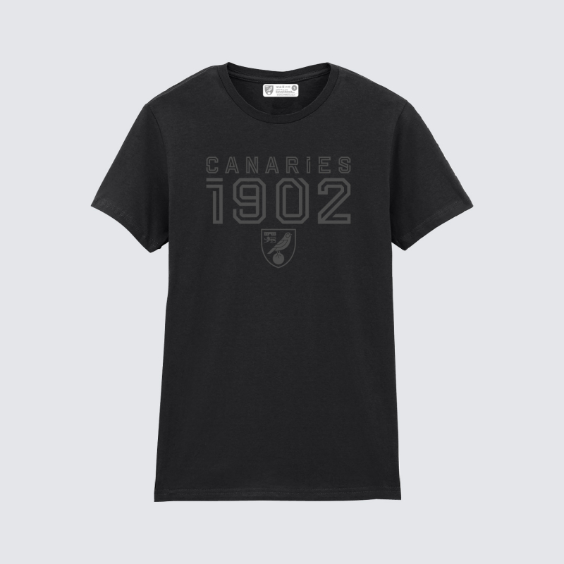 Norwich City Womens Black 1902 T-Shirt