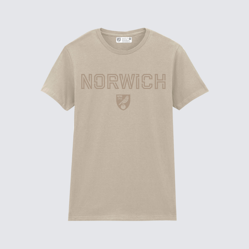 Norwich City Womens Sand Crest T-Shirt