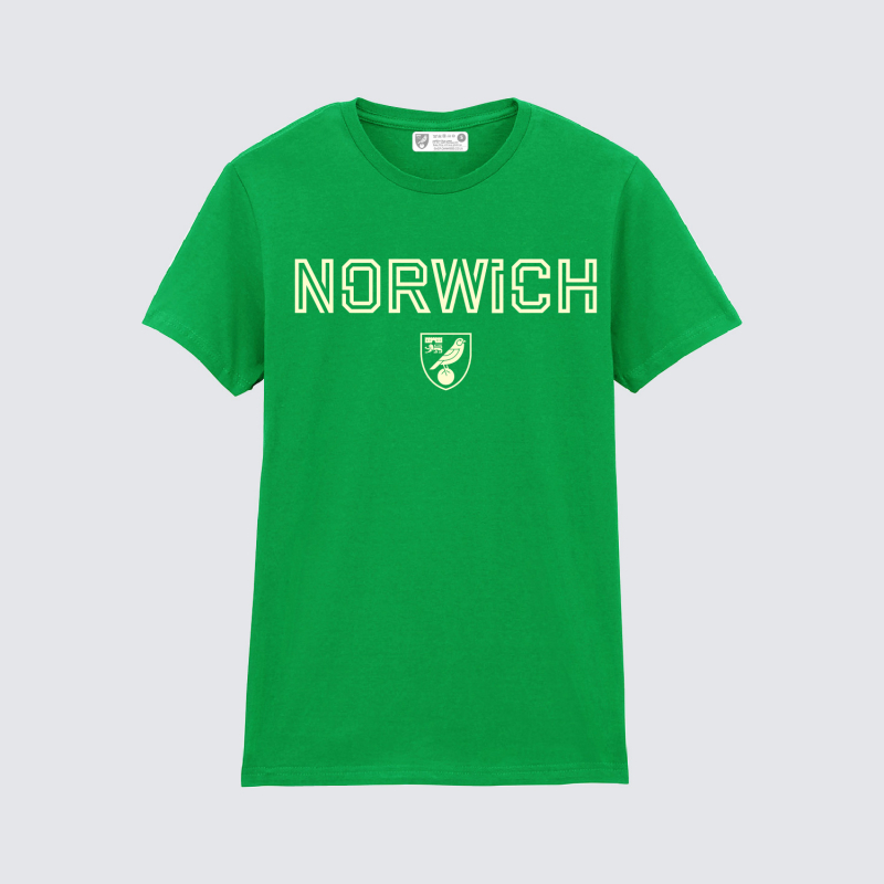 Norwich City Womens Green Crest T-Shirt Norwich City Womens Green Crest T-Shirt