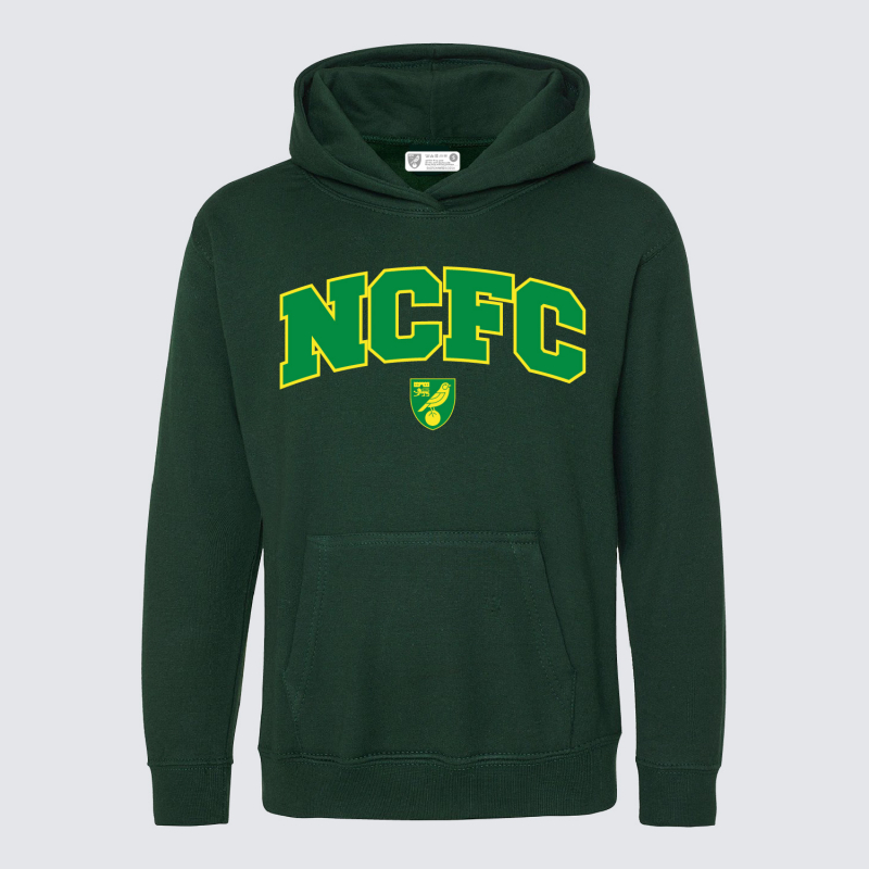 Norwich City Junior Green NCFC Hoodie