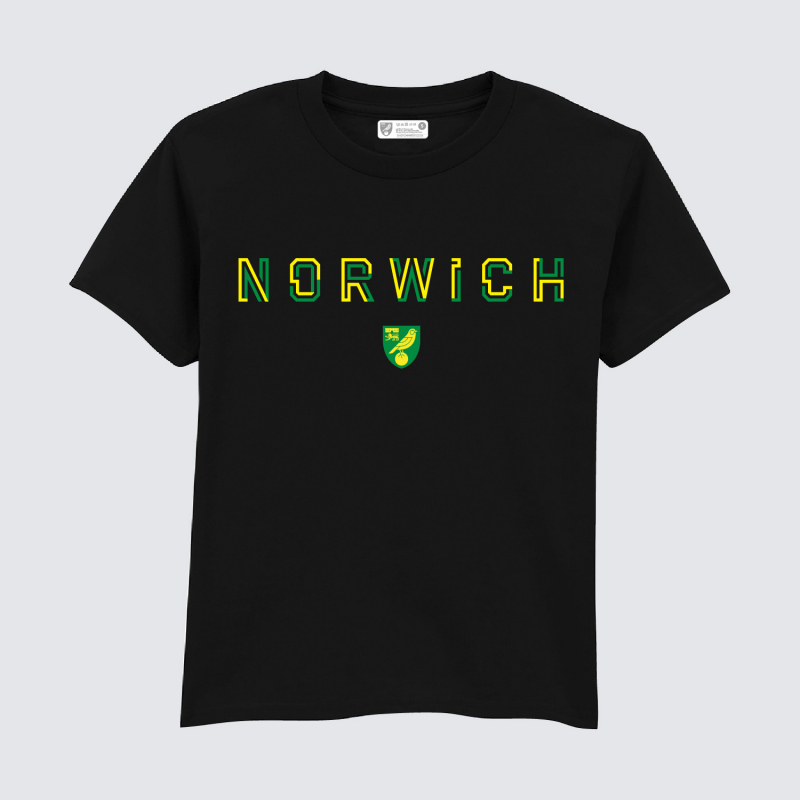 Norwich City Junior Weave Text T-Shirt Norwich City Junior Weave Text T-Shirt