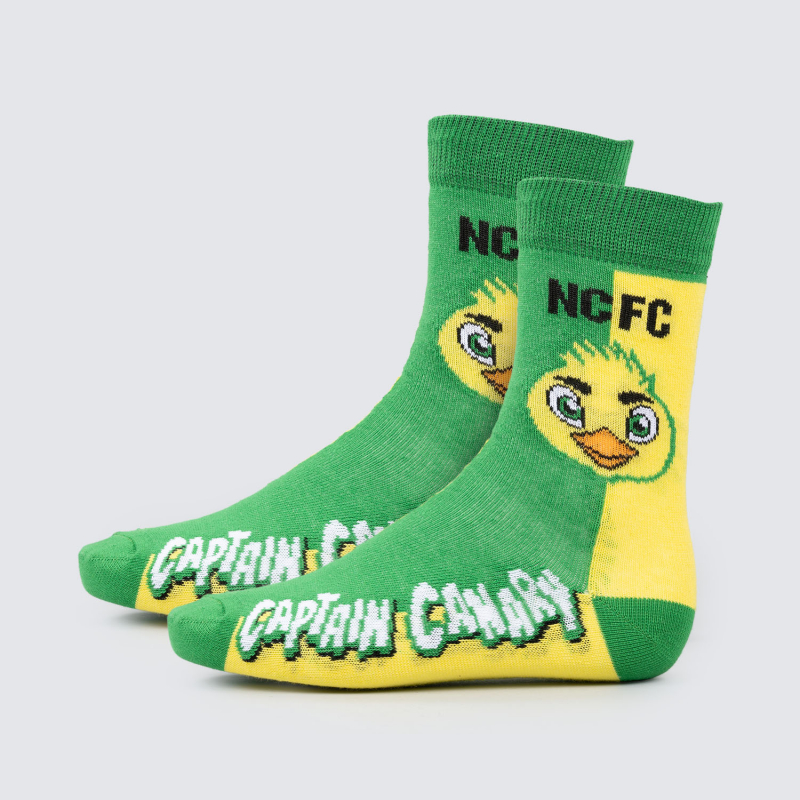 NCFC Junior Captain Canary Socks NCFC Junior Captain Canary Socks