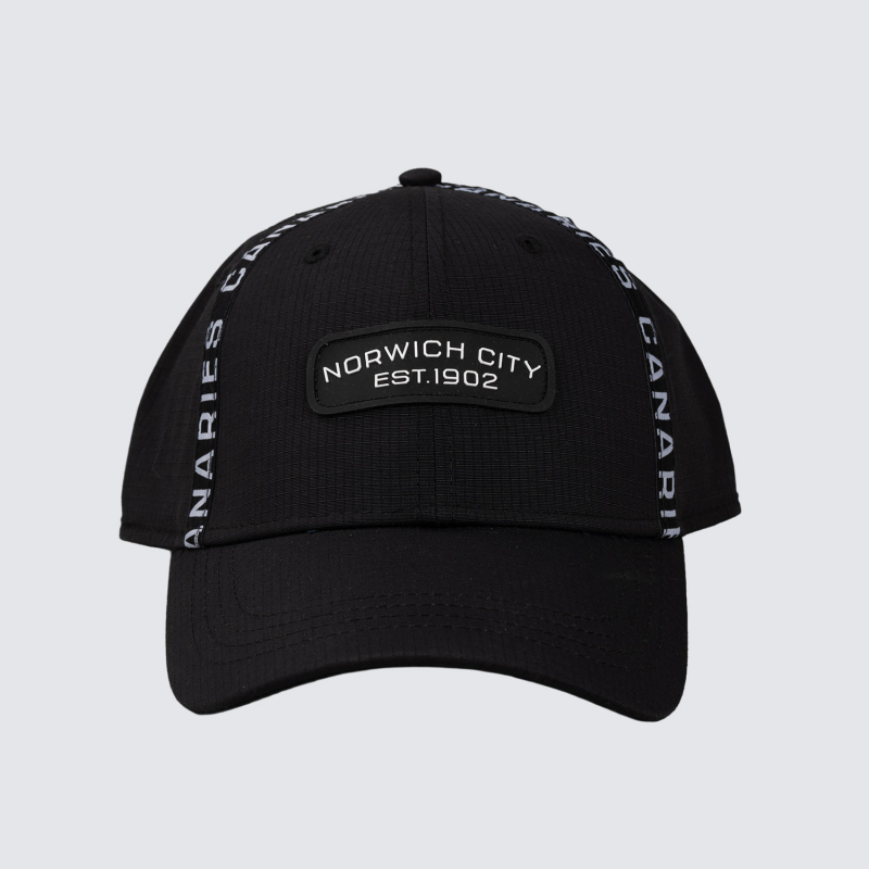 Norwich City Black Tape Cap  Norwich City Black Tape Cap