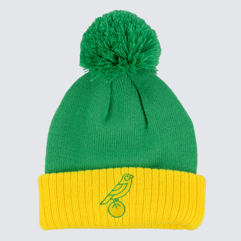 Norwich City Yellow Ribbed Bobble Hat